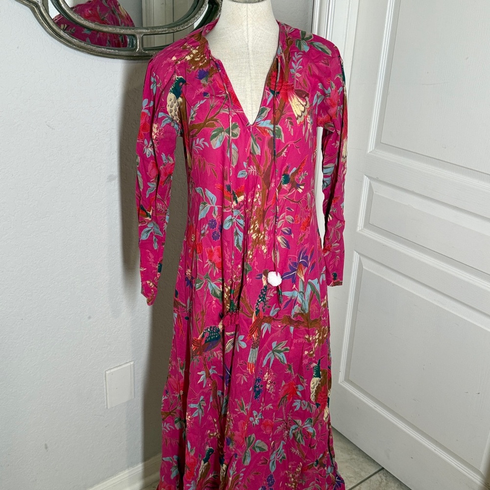 Guadalupe birds of paradise maxi dress